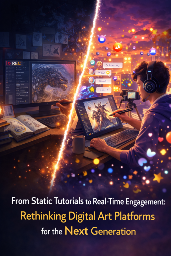 From Static Tutorials to Real-Time Engagement: Rethinking Digital Art Platforms for the Next Generation
